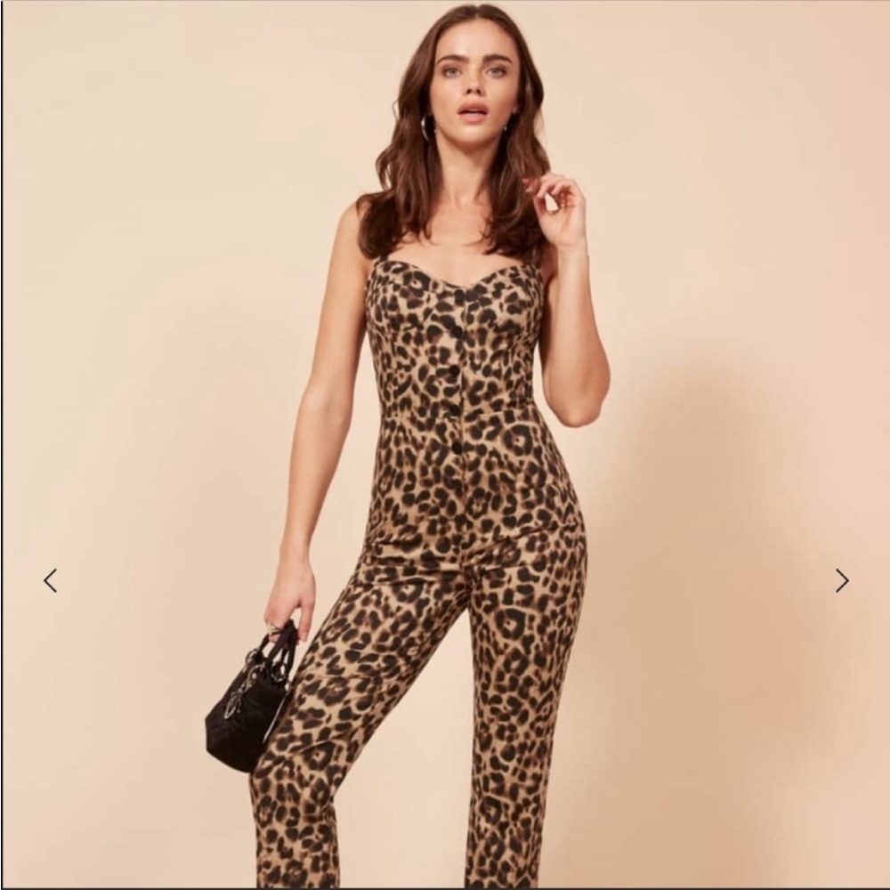Reformation Jamie Leopard Jumpsuit - Size 4!
